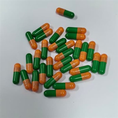 Оранжево-зелени желатинови капсули